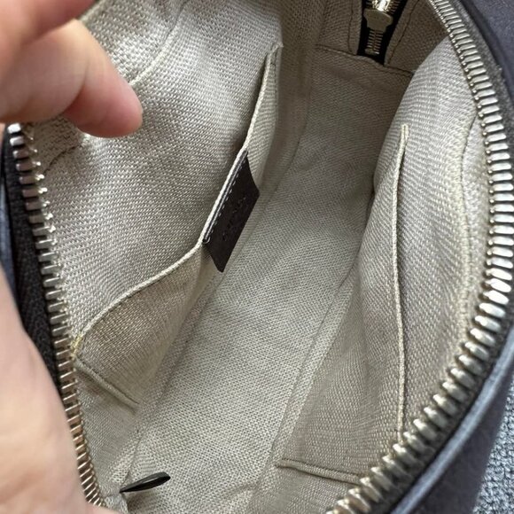 GUCCI Webby Bee Brown Cloth Shoulder Bag 670-040125 - Picture 13 of 15